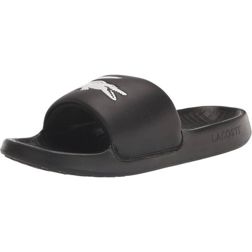 Lacoste Sandalia Serve Slide 1.0 Para Mujer Womens Sz 13 Black Synthetic Slip On